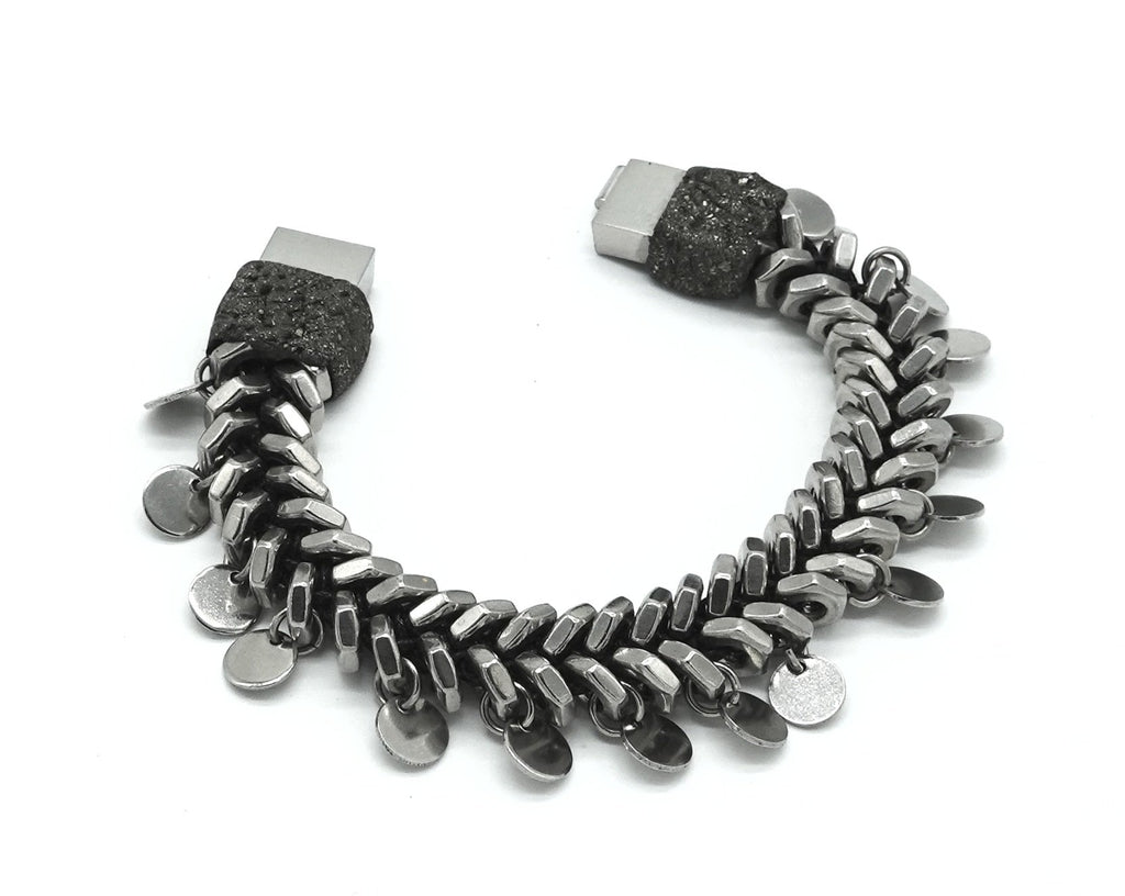 Bracelet - Braided Round Charm