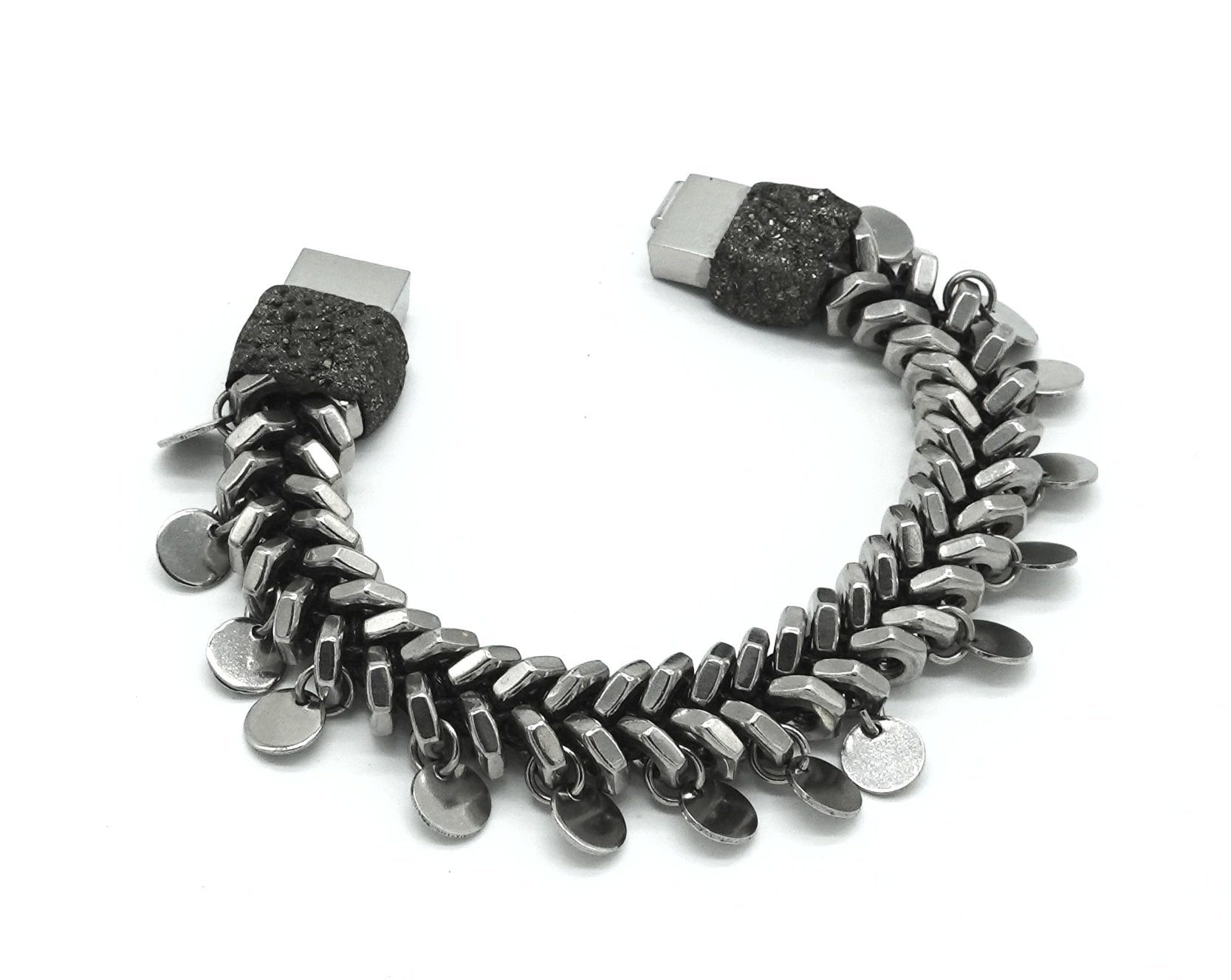Bracelet - Braided Round Charm