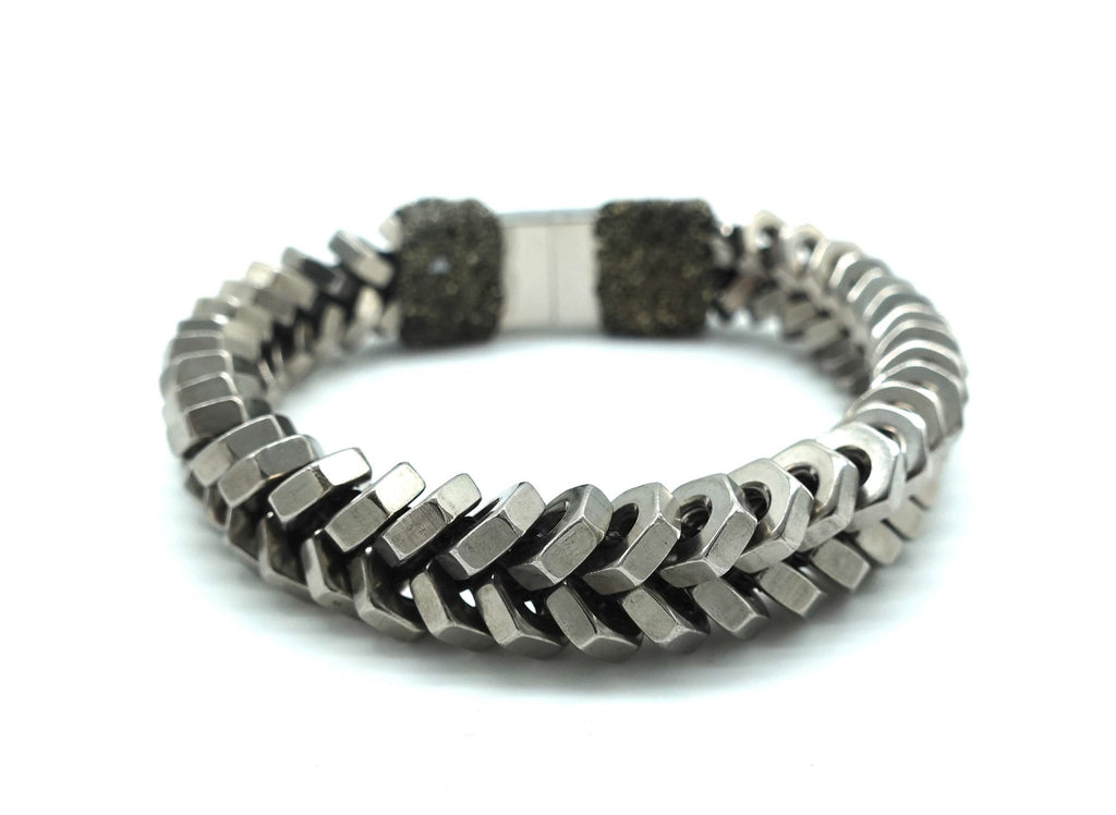 Bracelet - Braided Silver Open Clasp