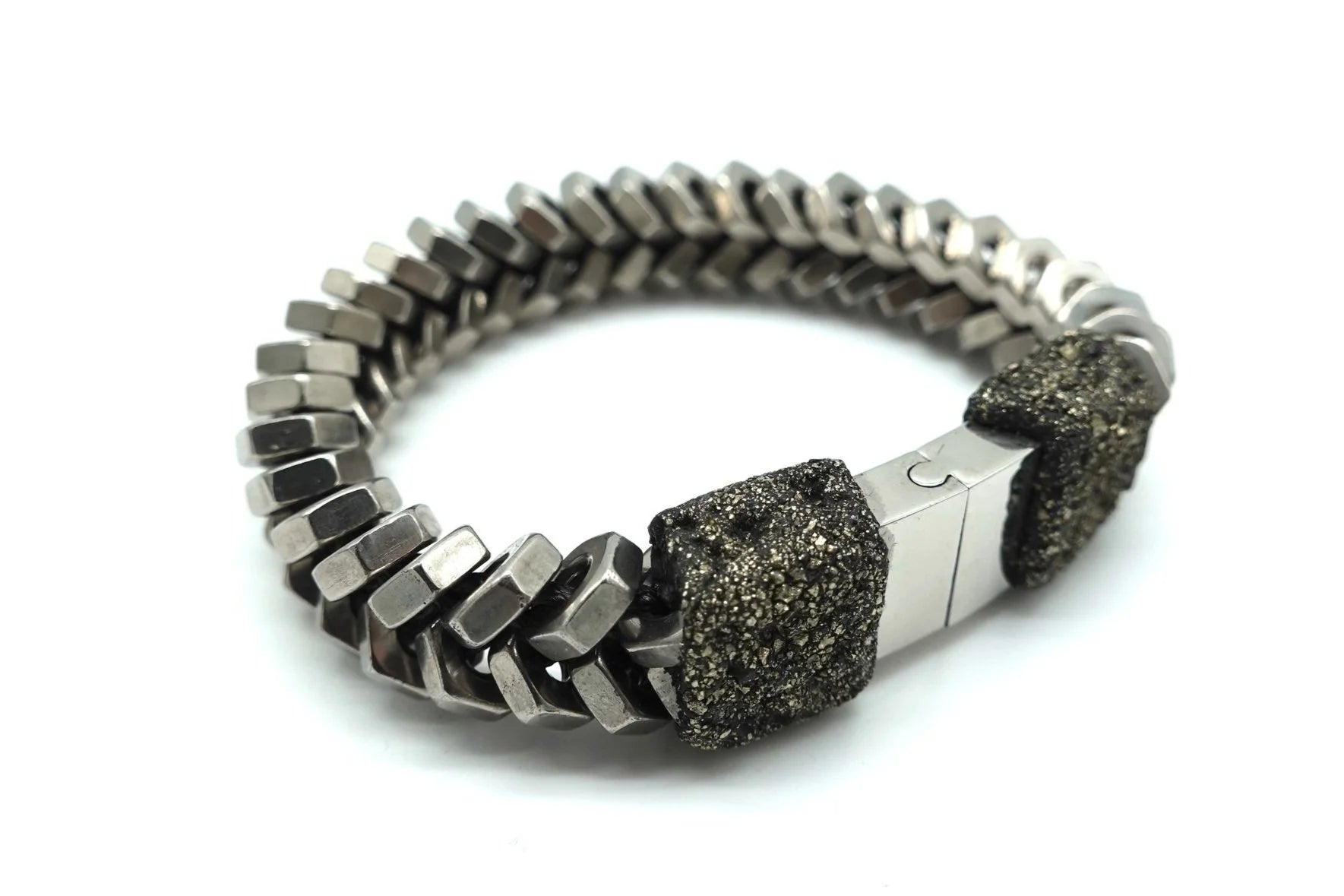 Bracelet - Braided Silver Open Clasp