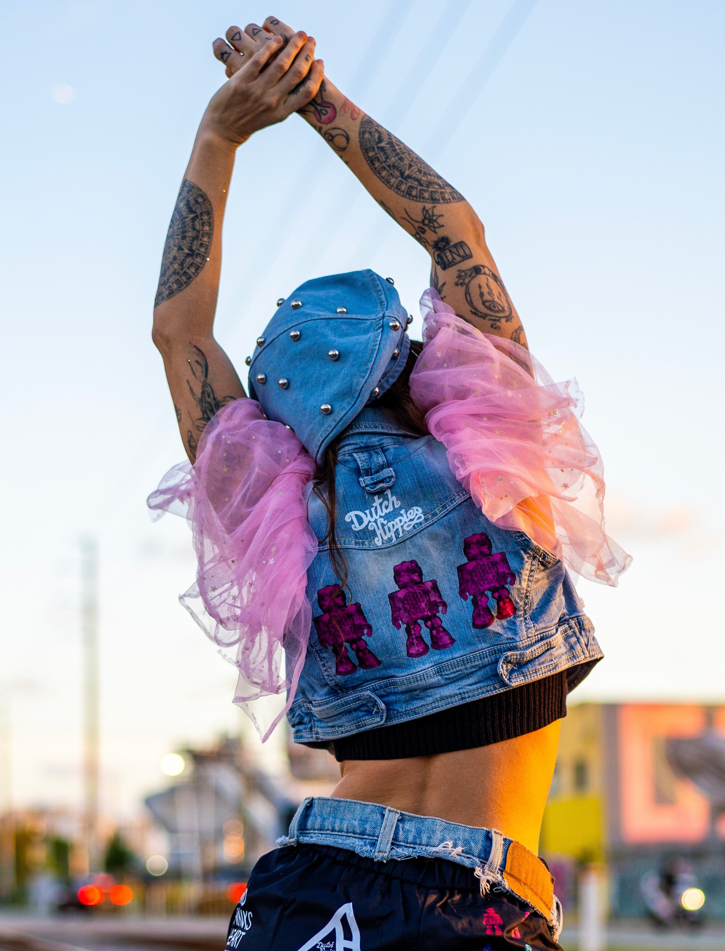 Denim Vest - 3 Robots