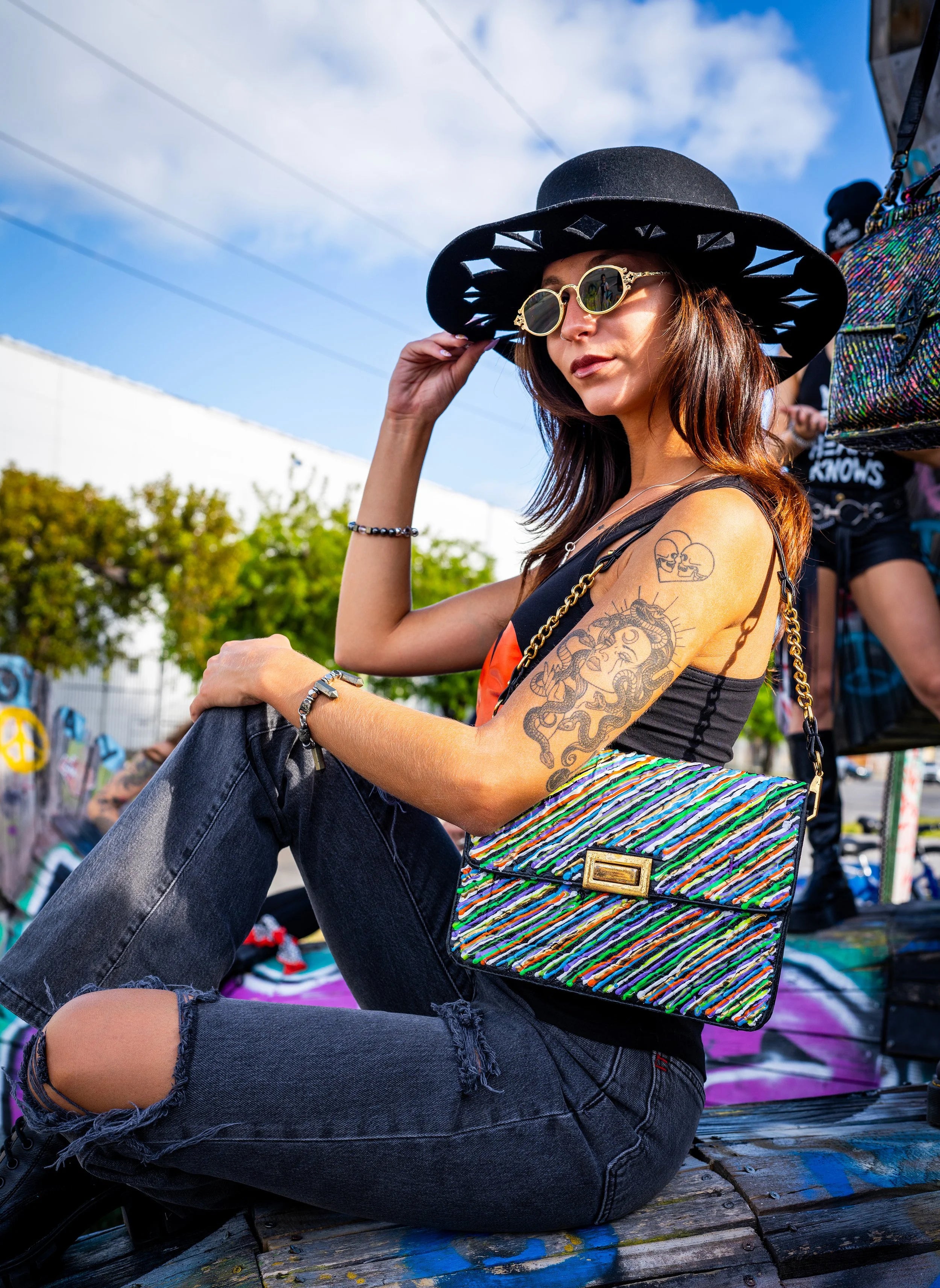 Hat - Wide Brim Cutout