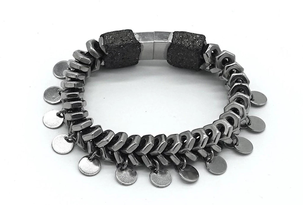 Bracelet - Braided Round Charm